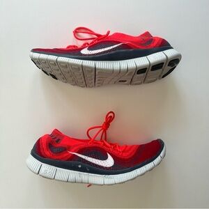 Nike Free Flyknit 5.0 size 9 Bright Crimson 615805 616